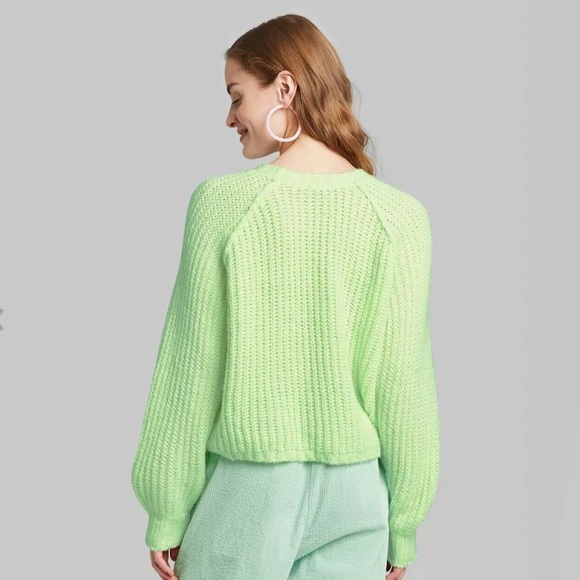Wild Fable Pastel Green Cozy Cropped Sweater - Picture 2 of 10